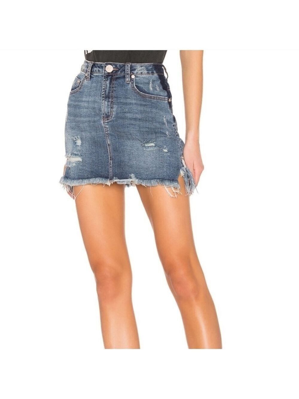 One Teaspoon Mini High Waist Denim Skirt Women's Size 27